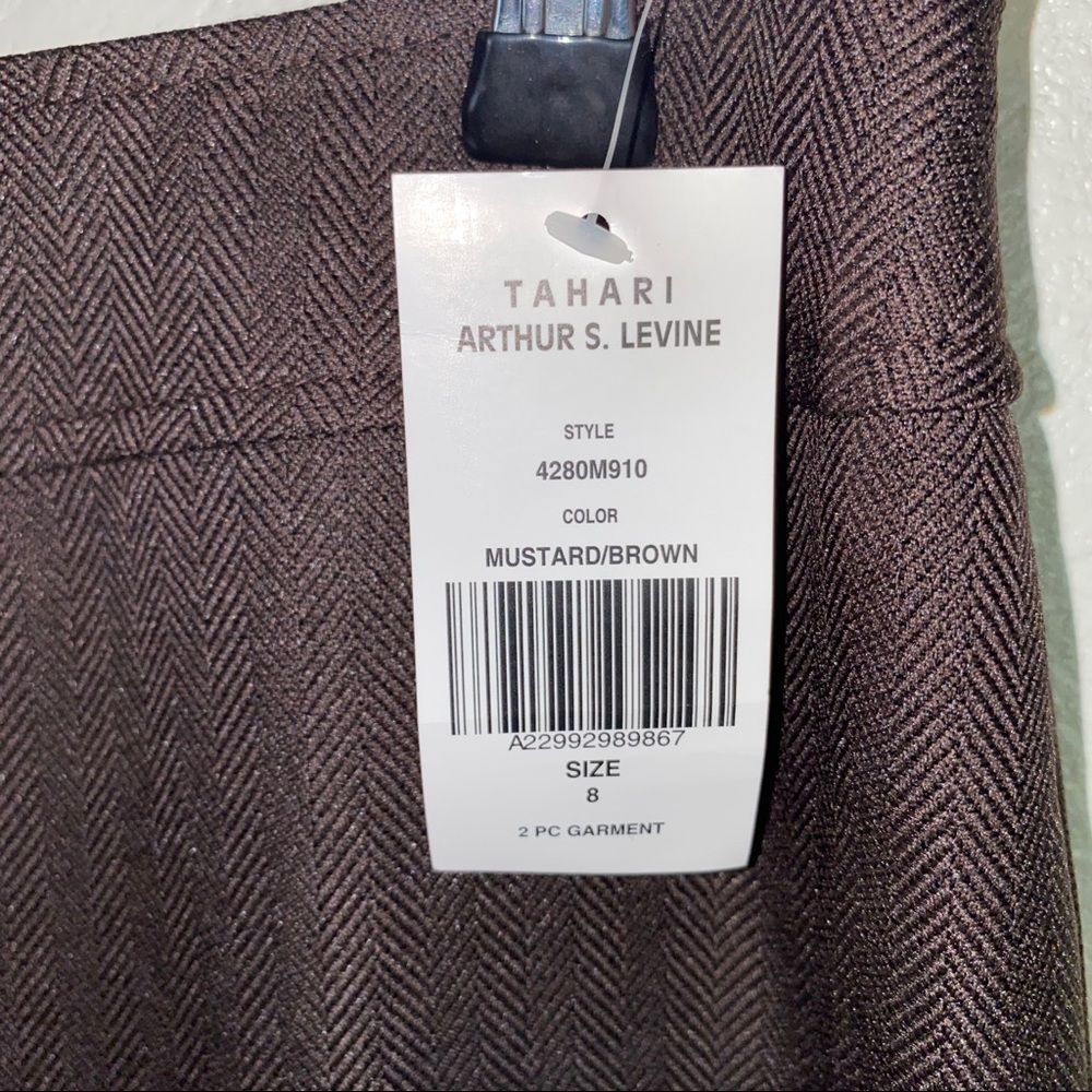 5 for $30 Tahari | New With Tags Brown Skirt Women’s Size 8 - Picture 4 of 6